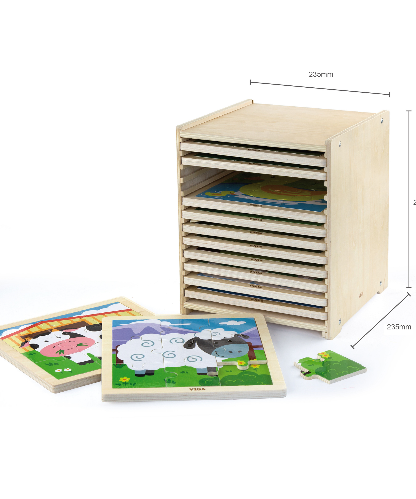 مجموعة فيجا من 12 قطعة من أحجية الصور المقطوعة، لعبة مونتيسوري الخشبية، تنمي المهارات الحسية والإدراكية والحركية الدقيقة، لعبة تعليمية للأطفال غير سامة وصديقة للبيئة، مناسبة للأولاد والبنات من عمر سنتين فما فوق