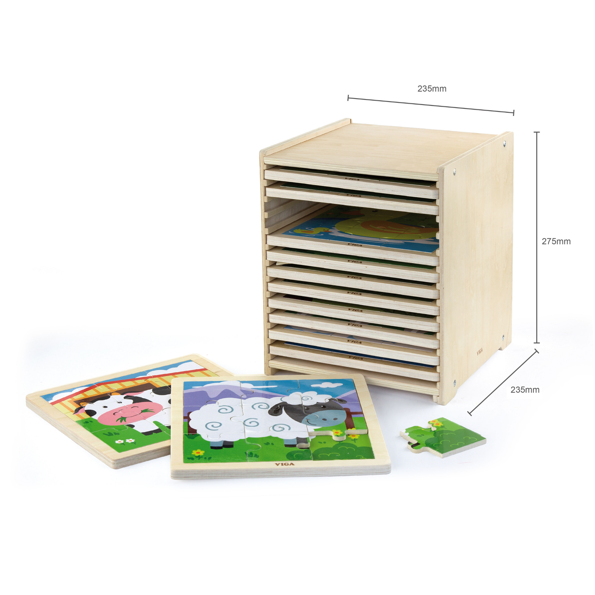 مجموعة فيجا من 12 قطعة من أحجية الصور المقطوعة، لعبة مونتيسوري الخشبية، تنمي المهارات الحسية والإدراكية والحركية الدقيقة، لعبة تعليمية للأطفال غير سامة وصديقة للبيئة، مناسبة للأولاد والبنات من عمر سنتين فما فوق