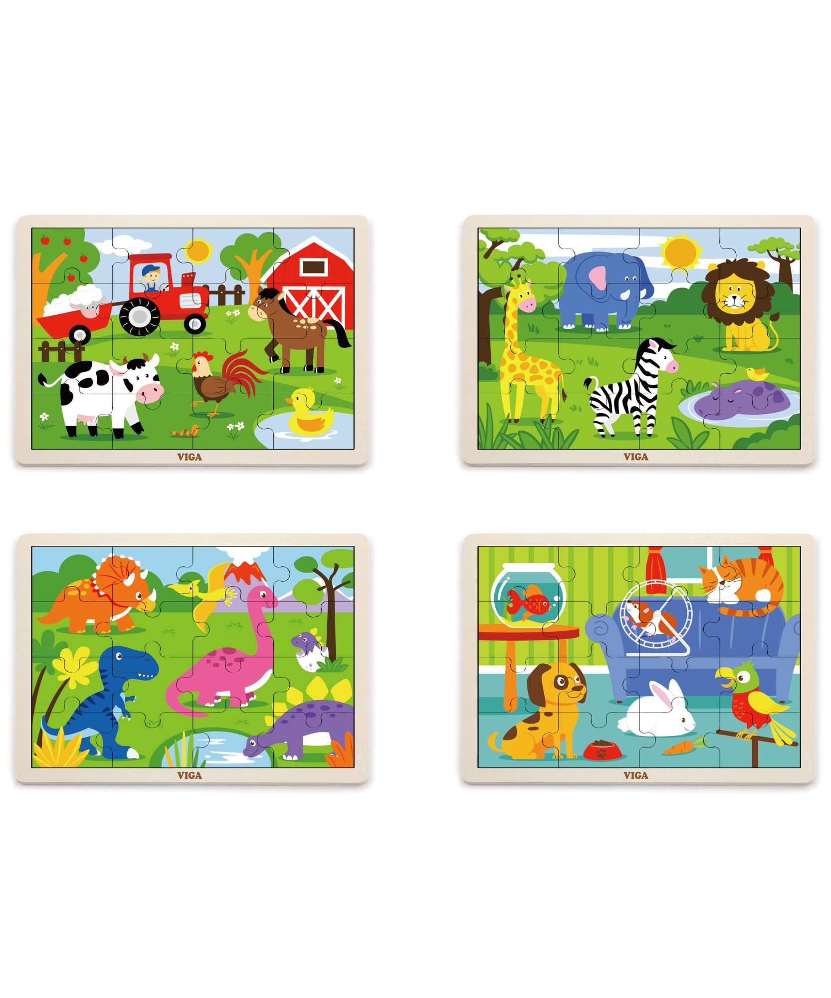 مجموعة فيجا من 12 قطعة من أحجية الصور المقطوعة، لعبة مونتيسوري الخشبية، تنمي المهارات الحسية والإدراكية والحركية الدقيقة، لعبة تعليمية للأطفال غير سامة وصديقة للبيئة، مناسبة للأولاد والبنات من عمر سنتين فما فوق