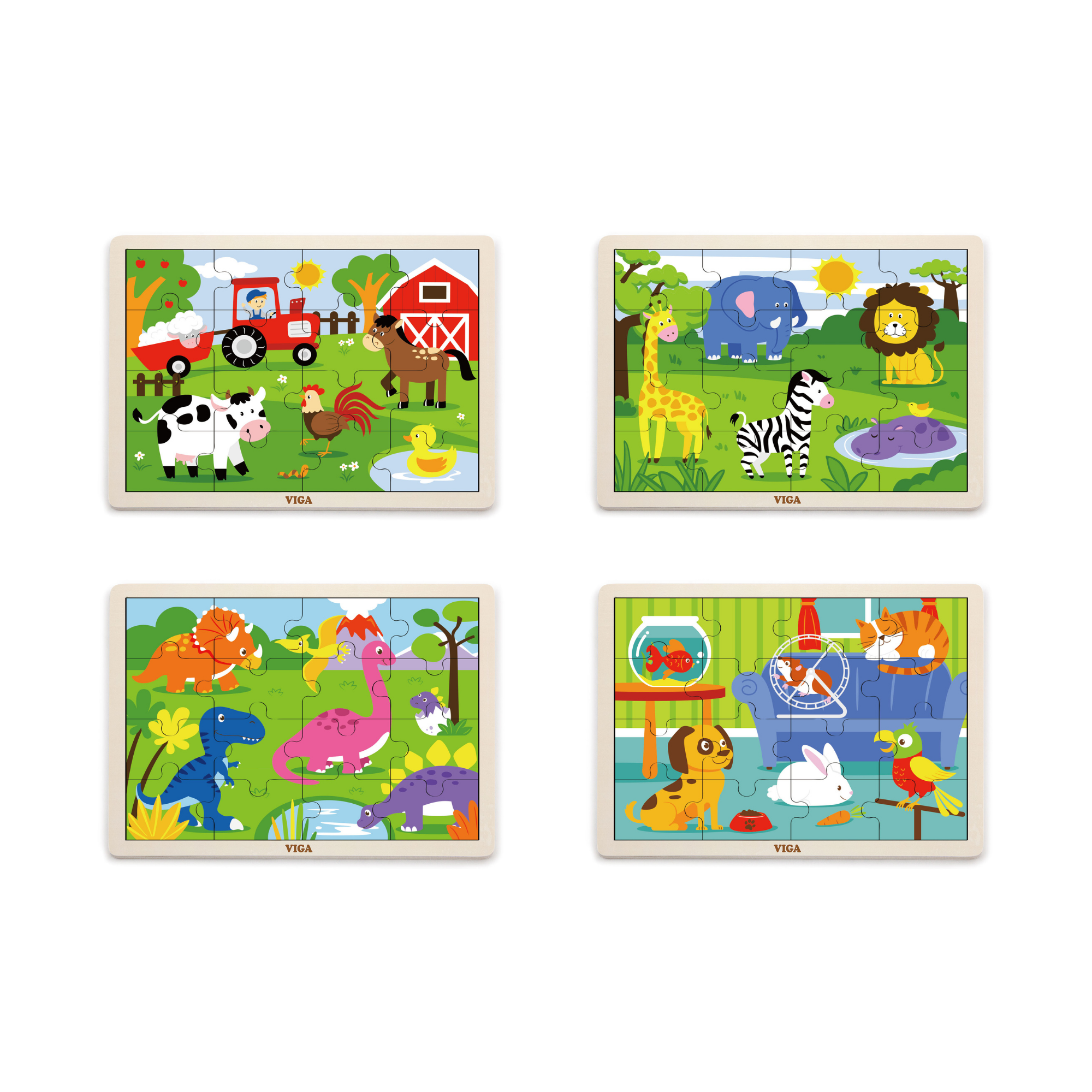 مجموعة فيجا من 12 قطعة من أحجية الصور المقطوعة، لعبة مونتيسوري الخشبية، تنمي المهارات الحسية والإدراكية والحركية الدقيقة، لعبة تعليمية للأطفال غير سامة وصديقة للبيئة، مناسبة للأولاد والبنات من عمر سنتين فما فوق