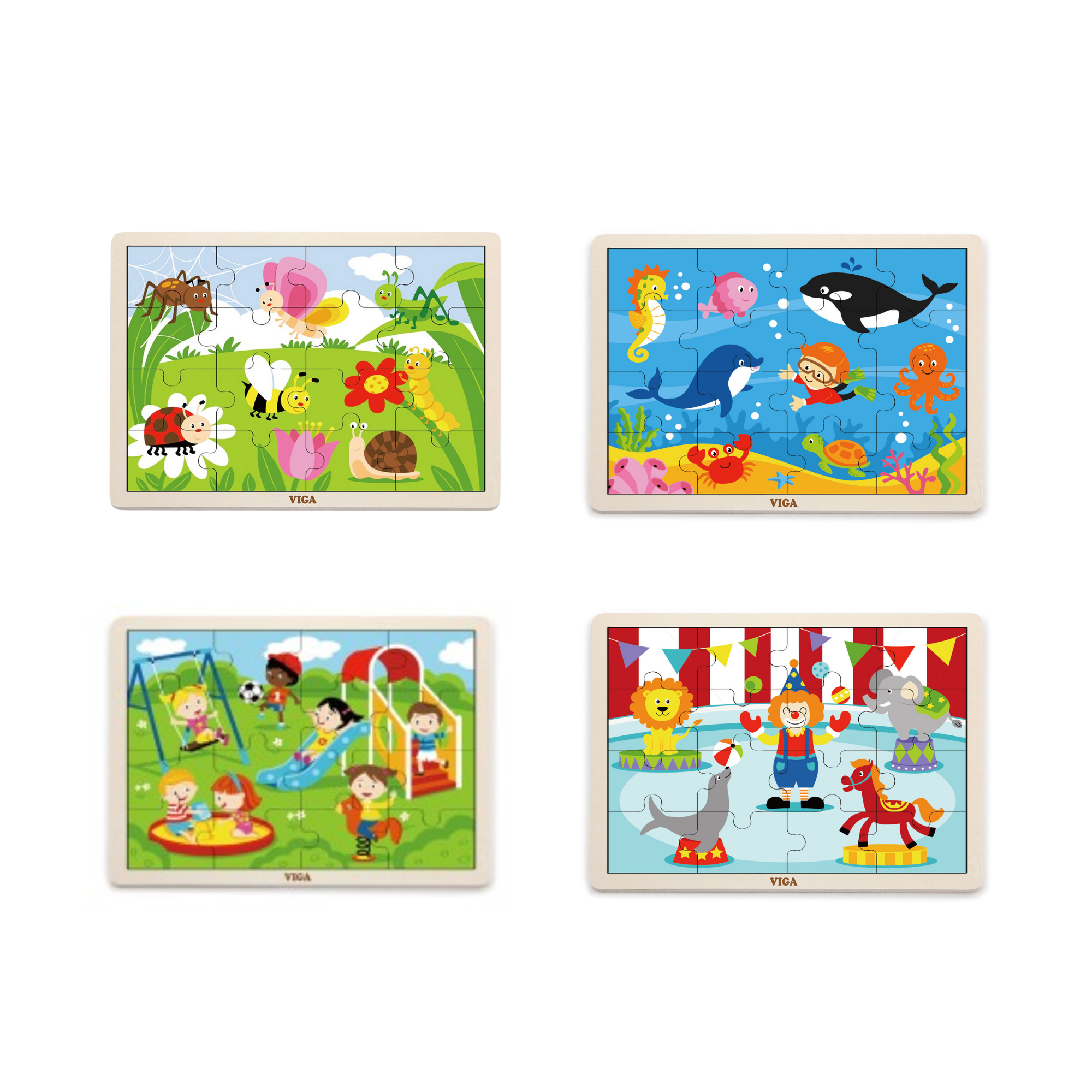 مجموعة فيجا من 12 قطعة من أحجية الصور المقطوعة، لعبة مونتيسوري الخشبية، تنمي المهارات الحسية والإدراكية والحركية الدقيقة، لعبة تعليمية للأطفال غير سامة وصديقة للبيئة، مناسبة للأولاد والبنات من عمر سنتين فما فوق