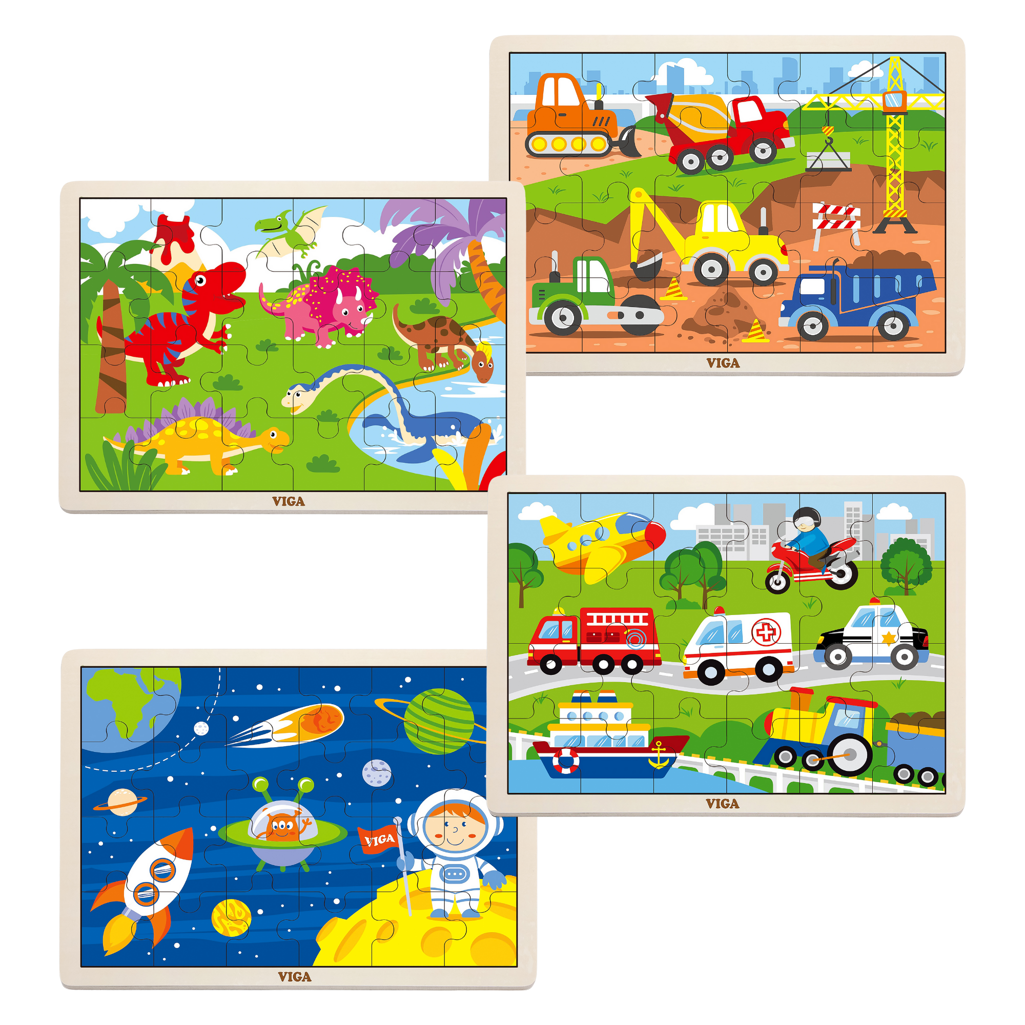 مجموعة فيجا من 12 قطعة، 24 قطعة من أحجية الصور المقطوعة، لعبة مونتيسوري الخشبية، تنمي المهارات الحسية والإدراكية والحركية الدقيقة، لعبة تعليمية للأطفال غير سامة وصديقة للبيئة، مناسبة للأولاد والبنات من عمر سنتين فما فوق