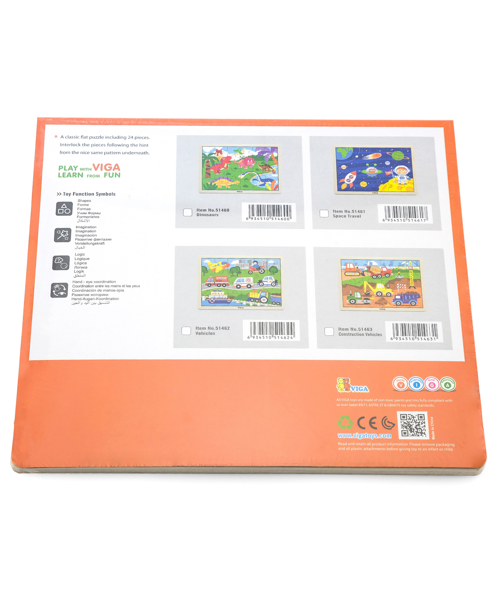 لعبة أحجية الصور المقطوعة من فيجا ديناصورات، مكونة من 24 قطعة، لعبة مونتيسوري الخشبية، تنمي المهارات الحسية والإدراكية والحركية الدقيقة، لعبة تعليمية للأطفال غير سامة وصديقة للبيئة، مناسبة للأولاد والبنات من عمر سنتين فما فوق