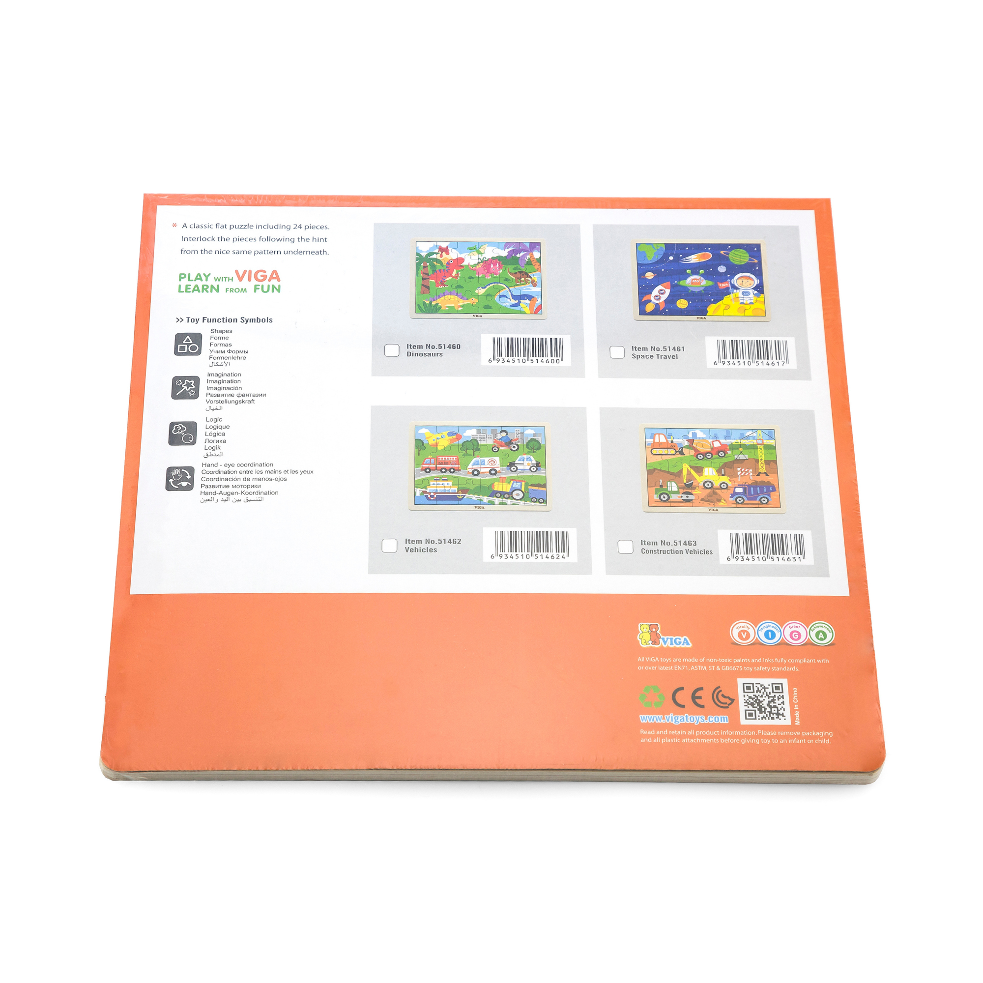 لعبة أحجية الصور المقطوعة من فيجا ديناصورات، مكونة من 24 قطعة، لعبة مونتيسوري الخشبية، تنمي المهارات الحسية والإدراكية والحركية الدقيقة، لعبة تعليمية للأطفال غير سامة وصديقة للبيئة، مناسبة للأولاد والبنات من عمر سنتين فما فوق