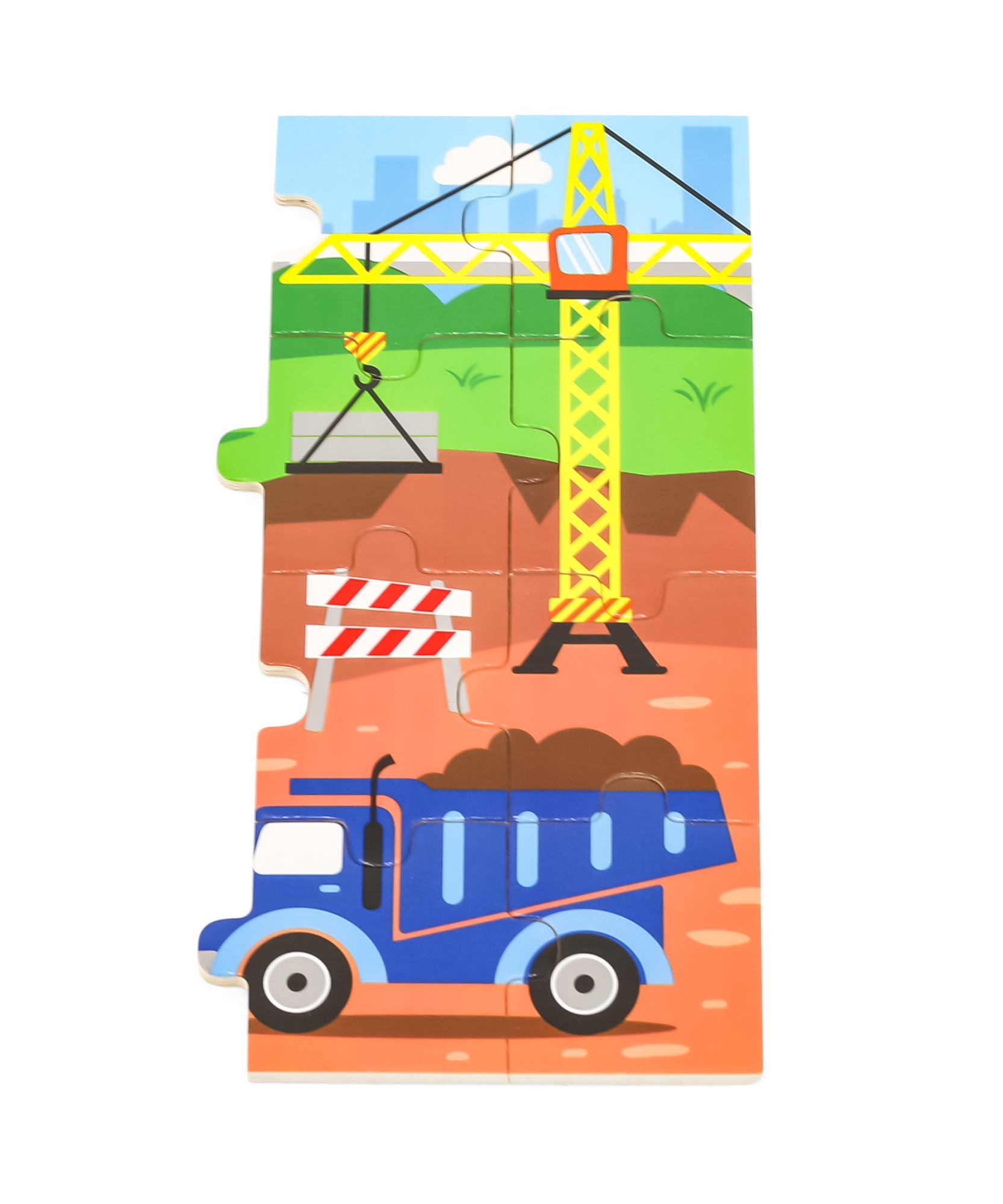 مركبات البناء فيجا، أحجية الصور المقطوعة من 24 قطعة، لعبة مونتيسوري الخشبية، تنمي المهارات الحسية والإدراكية والحركية الدقيقة، لعبة تعليمية للأطفال غير سامة وصديقة للبيئة، مناسبة للأطفال من عمر سنتين فما فوق