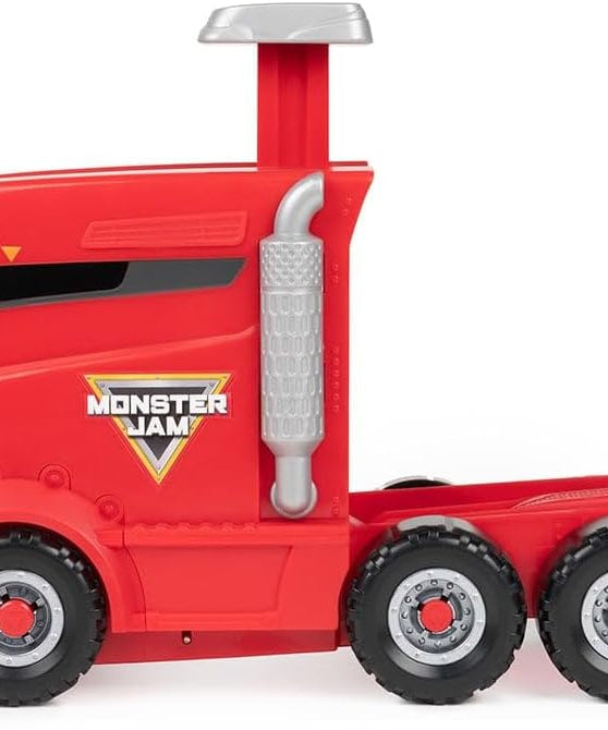 شاحنة Monster Jam 1:64 Launch N Go Hauler، شاحنة Monster RC مصبوبة، حفار قبور بمناسبة الذكرى الأربعين، منحدر حركات بهلوانية، مناسبة للأعمار من 3 سنوات فما فوق