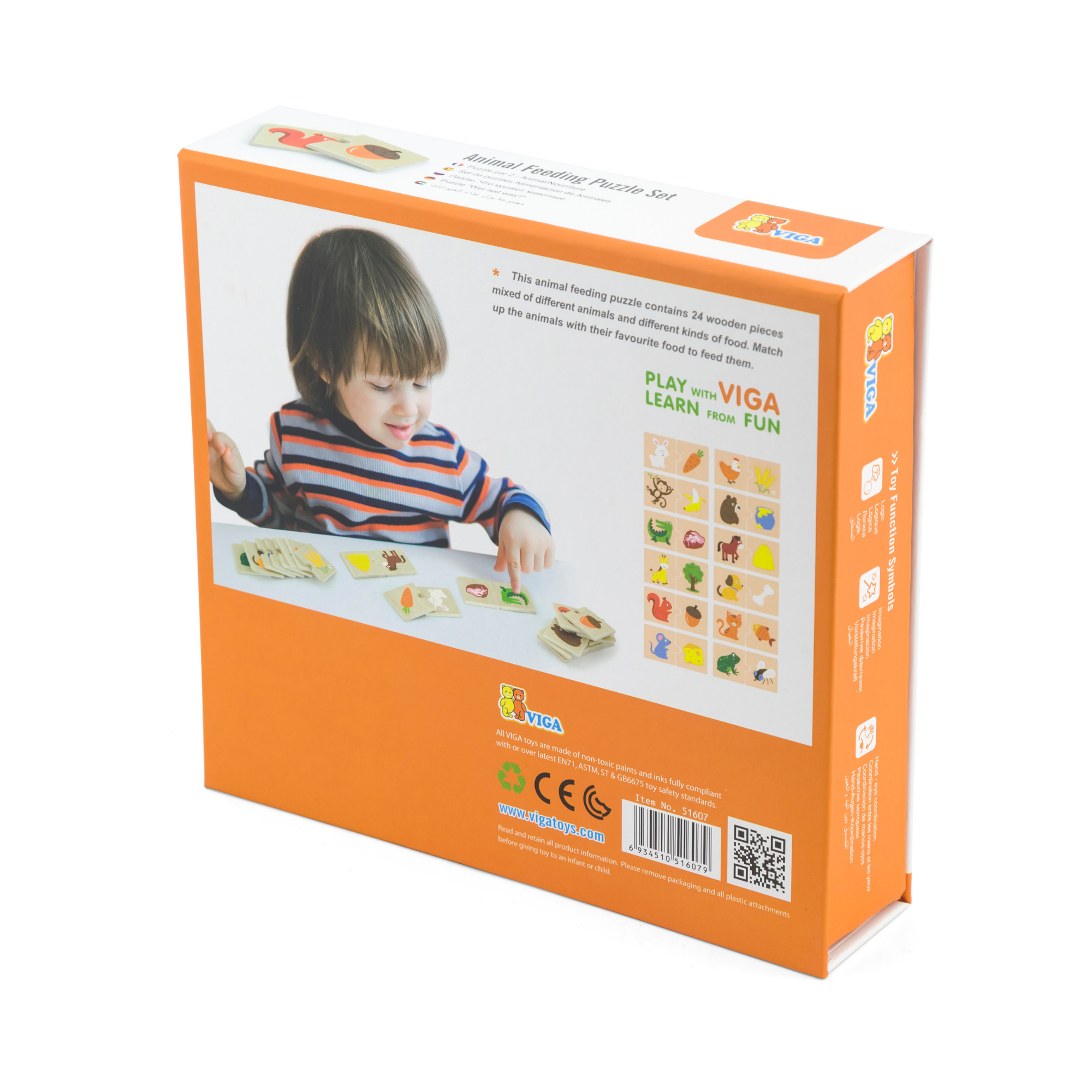 لعبة فيجا لتغذية الحيوانات، 12 قطعة أحجية متنوعة، لعبة مونتيسوري خشبية، تُنمّي المهارات الحسية والإدراكية والحركية الدقيقة، غير سامة وصديقة للبيئة، مناسبة للأولاد والبنات من عمر 18 شهرًا فما فوق