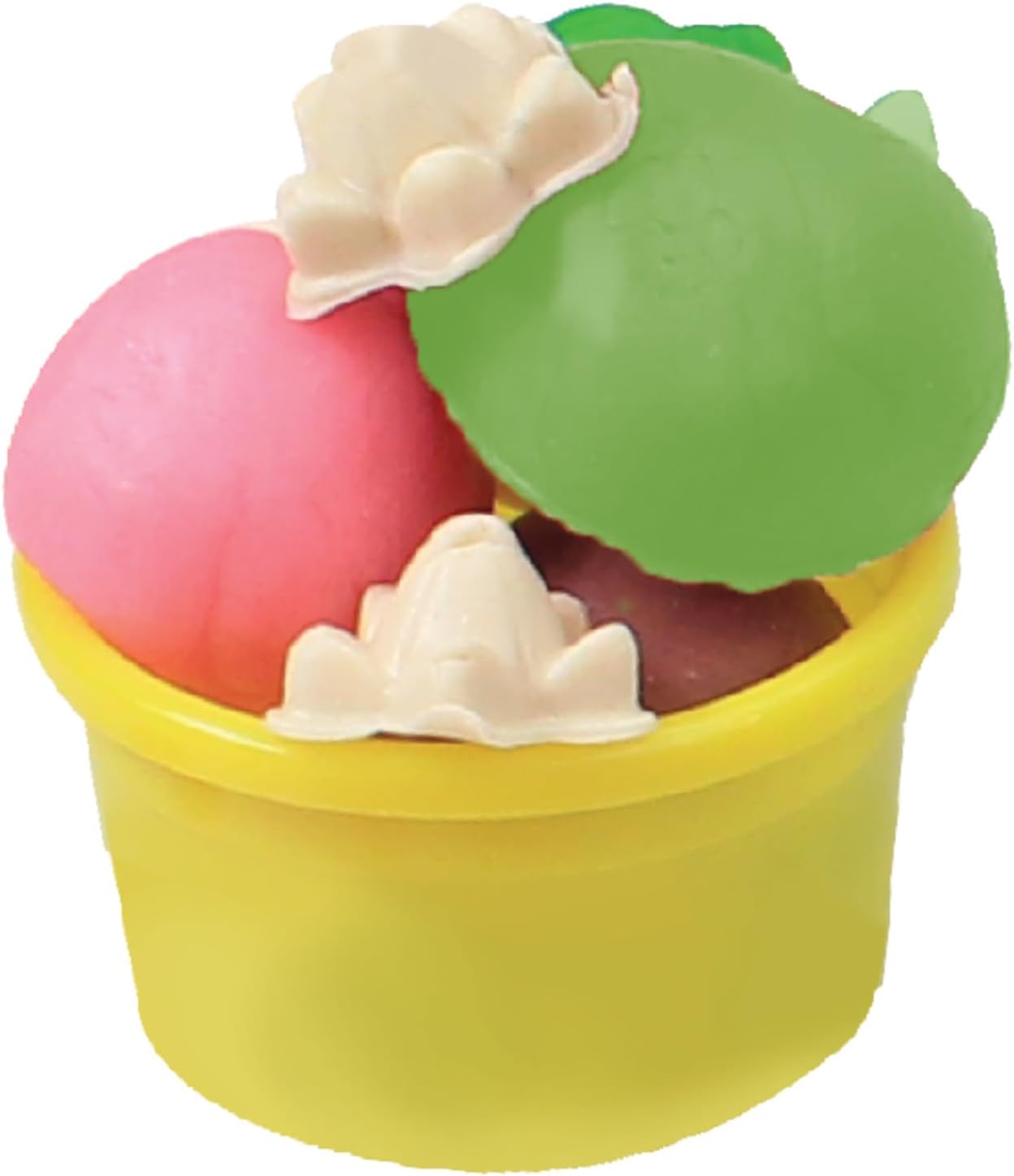 Simba A&F Dough Set Fruit Bucket, 16-Piece Modeling Playset for Creative Play, Safe Soft Dough with Fruit Shapes, Art and Fun Activity Set for Kids 3+