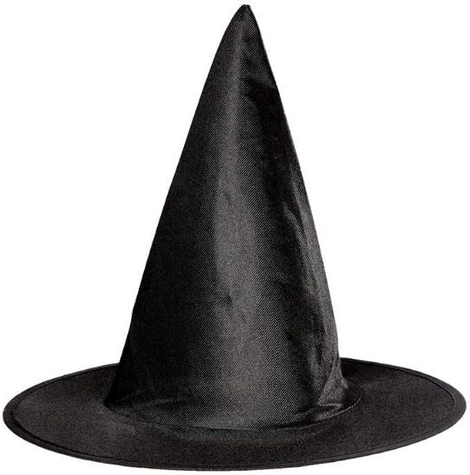 Amscan 840861-55 - Hexen-Hut für Kinder, Einheitsgröße für Kinder, Schwarz, konische, spitze Form, klassischer Hut, aus Polyester, Karneval, Halloween, Verkleidung, Kostüm, Zauberer