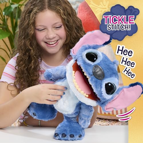 Just Play Disney Ultimate Stitch Interactive Plush Toy Live Action Lilo and Stitch Animated Talking Moving Plush for Kids Ages 3 Plus