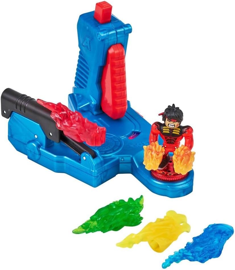 مجموعة ألعاب موس تويز أكيدو ليجندز أوف باورزتورم ميجا سترايك للتحكم مع لعبة اللكمة الأولية، شخصية فاير سترايك تشوكس تيربو الحصرية و4 قطع طاقة أساسية للأطفال من سن 6 سنوات فما فوق - مجموعات ألعاب