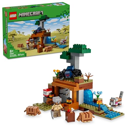 LEGO Minecraft The Armadillo Mine Expedition Set - Building Toy for 8+ Year Old Girls & Boys, with Cave Spider and Wolf Figures for Pretend Play - Birthday Gift Idea 21269