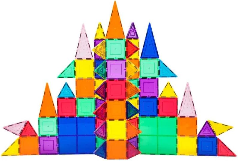 PicassoTiles PT101 101-Piece Magnetic Building Set - STEM Educational Game, Children's Brain Development, Magnetic Blocks