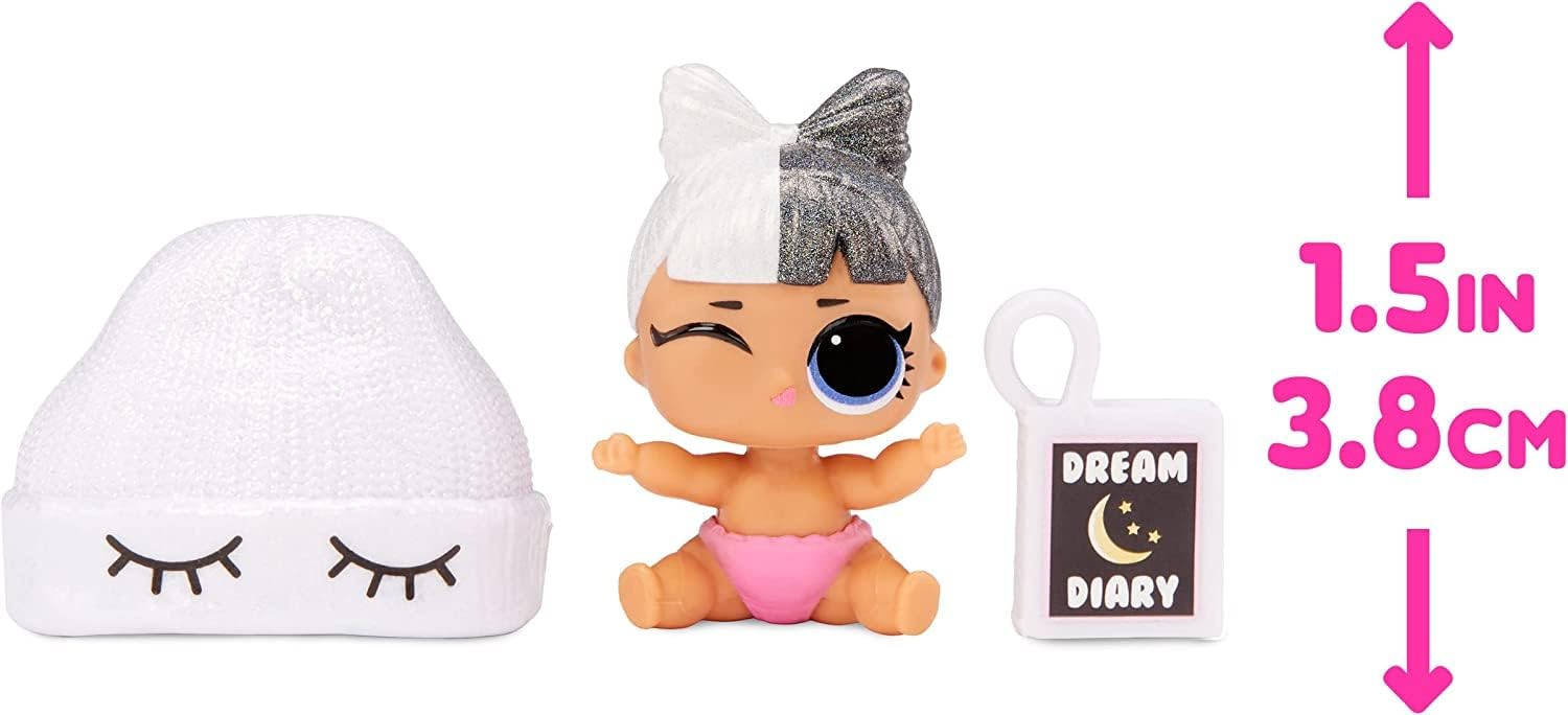 L.O.L. Surprise Glitter Color Change Lil Sis Doll Set with 5 Surprises, Collectible Fashion Doll with Glitter Hair and Accessories, Ages 4+