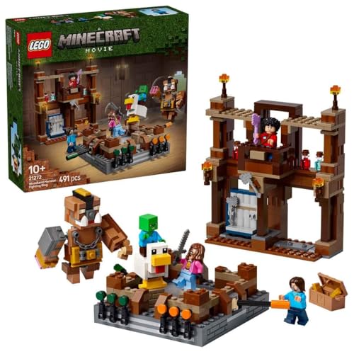 LEGO Minecraft Woodland Mansion Fighting Ring - Interactive Building Toy - incl. a Baby Zombie, Steve, Garret & Henry Minifigures - Movie Set for 10+ Year Old Boys, Girls & Gaming Fans - 21272