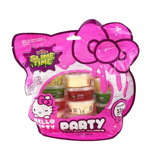SlimeTime Hello Kitty Party Glitter 414g, Slime for Girls and Boys,Stress Relief Toy for Kids, Education,School,Party Favor,Gift for Birthday & Christmas, Soft Putty Slime For Kids