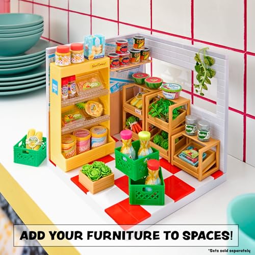 MGA’s Miniverse Make It Mini Spaces Furniture Pack, Buildable Mini Furniture with Exclusive Ingredients & Collector’s Guide, 10 Unique Display Styles Including Rare Light-Up Sunny Marquee- 547426