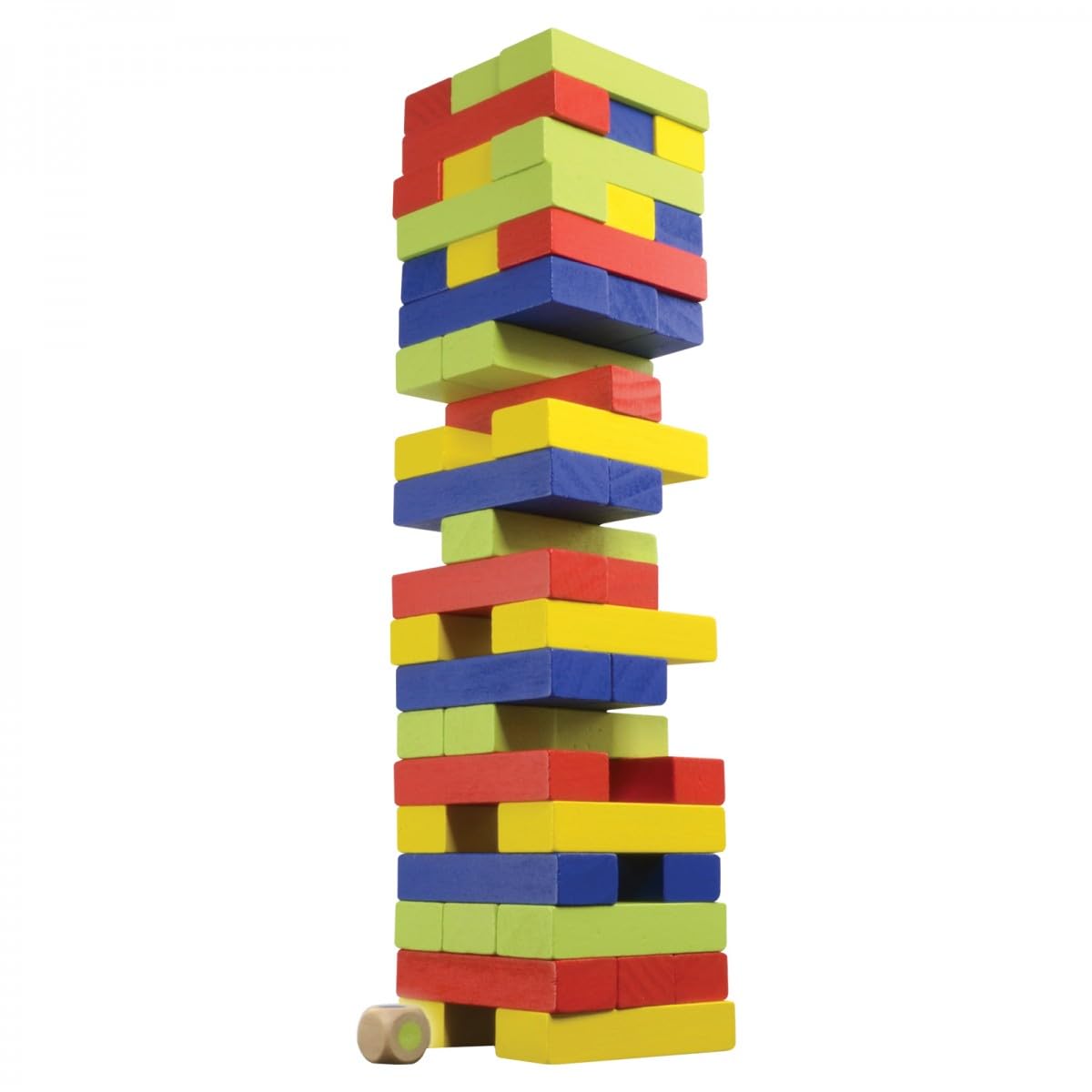 Ambassador Tumbling Tower, Colored Wooden Board Game, 48 Blocks, Ages 3+
