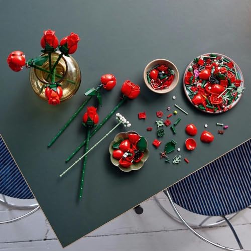 LEGO Icons Bouquet of Roses 10328 Building Blocks Toy Set Flowers Botanical Collection (822 Pieces)