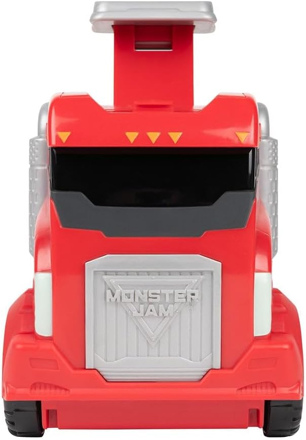 شاحنة Monster Jam 1:64 Launch N Go Hauler، شاحنة Monster RC مصبوبة، حفار قبور بمناسبة الذكرى الأربعين، منحدر حركات بهلوانية، مناسبة للأعمار من 3 سنوات فما فوق