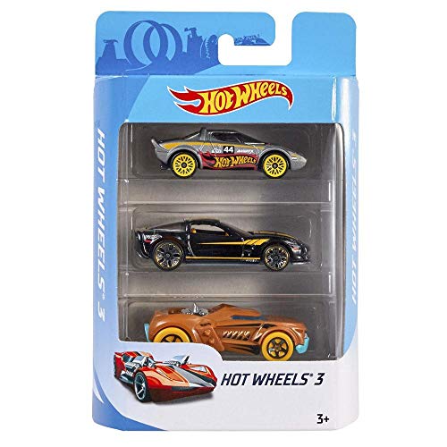 Mattel Hot Wheels Basic Car Assortment 3 Pack Toy Cars for Boys and Girls Ages 3 Years and Up Die Cast Vehicles for Racing Collecting and Imaginative Play