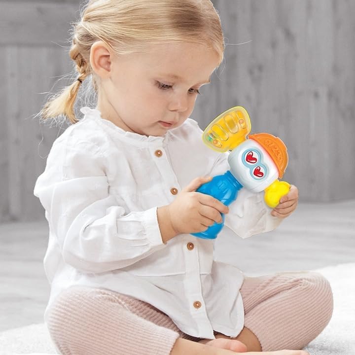 WinFun The Little Builder Basic Tool Set – Pretend Play Construction Kit with Light & Sound, Ages 12M+