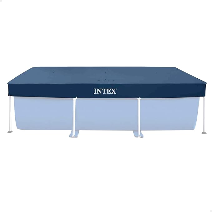 Intex Rectangular Pool Cover, Pool Cover, Blue, 300 x 200 x 20 cm, for Rectangular Frame Pool
