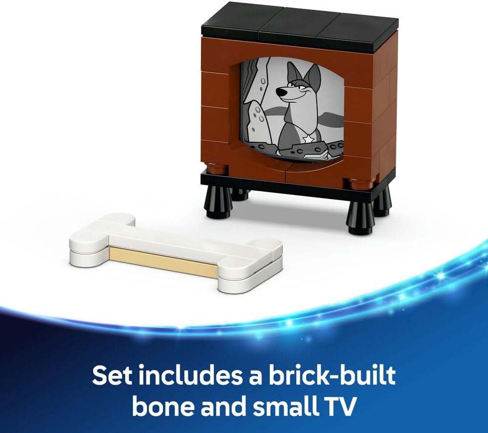 LEGO ǀ Disney Lucky & Penny 101 Dalmatians Puppies Toy - Play & Display Animal Figures with Movable Heads, Legs & Tails - incl. a Bone and TV - Ramadan Gift for 6+ Year Old Girls 43271