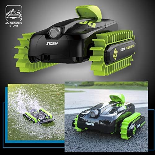 Crazy Aaron 2.4G 4 Channel Amphibious Stunt RC Car with Multi Direction Control, Remote Control Vehicle Toy, 6+
