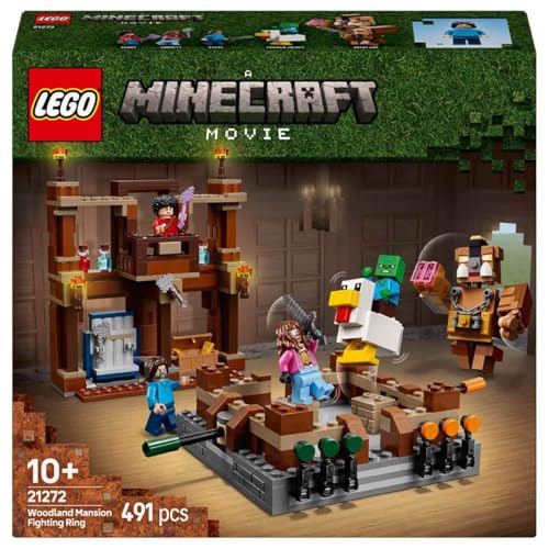 LEGO Minecraft Woodland Mansion Fighting Ring - Interactive Building Toy - incl. a Baby Zombie, Steve, Garret & Henry Minifigures - Movie Set for 10+ Year Old Boys, Girls & Gaming Fans - 21272