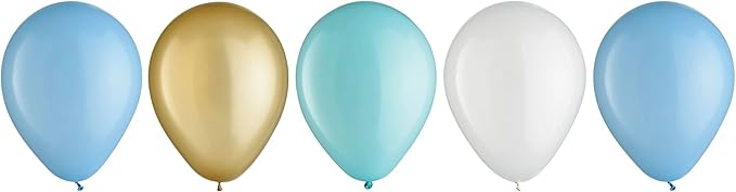 Amscan 110857 Latex Balloon-28cm | Pastel Blue | 15 Pcs. Balloon