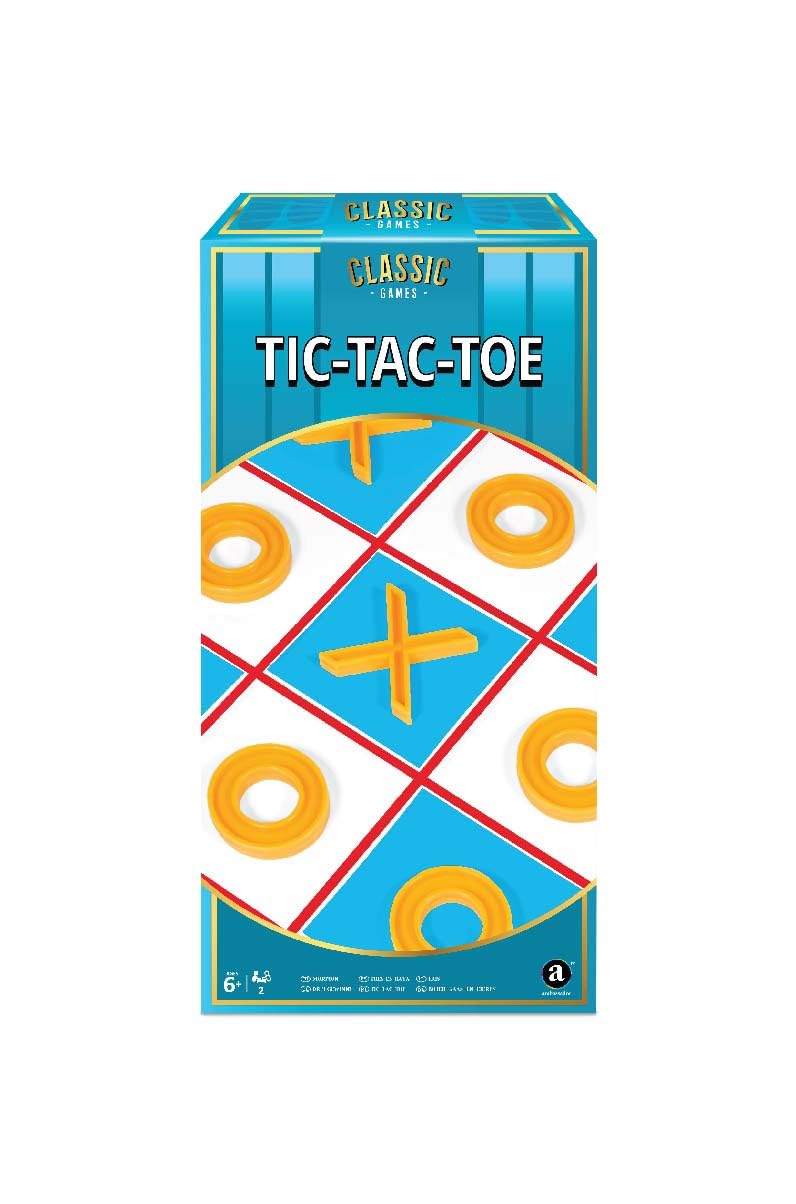 Ambassador MA Classic Games Tic-Tac-Toe, Plastic Pieces, Multi Color, Family Fun+3 Years
