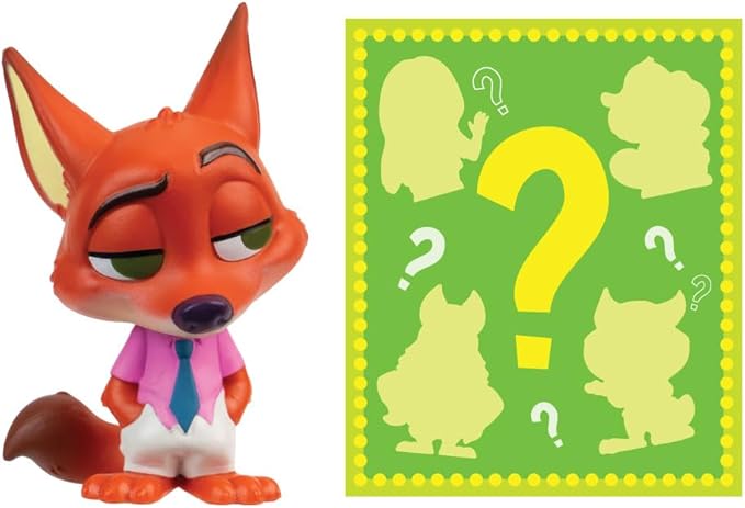 Disney Zootropolis 2 Figure 2-Pack - Nick Wilde with Mystery Figure, Official Zootopia 2 Movie Toys, Collectibles, Mystery Tails Figurines, Gift, Kids Toy, 4 Years+