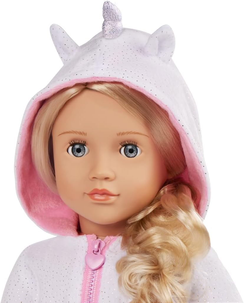 Our Generation Doll w/Unicorn Pajama, Lilian | Premium Quality Toy for Kids