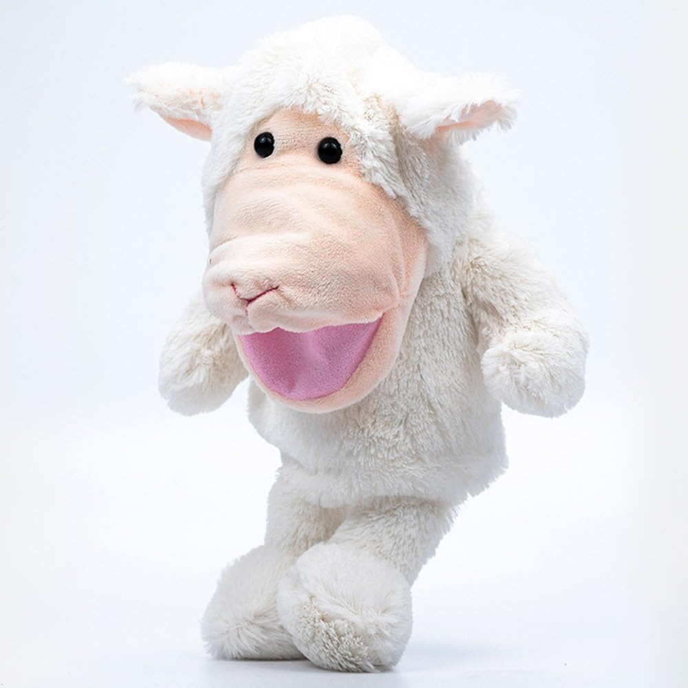 Pugs At Play Puppet Lamb, 12-Inch Soft Singing Puppet, Interactive Educational Toy for Kids 3+