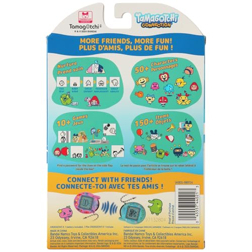 Tamagotchi Connection Wild Blue|Tamagotchi Original Cyber Pet 90s Adults and Kids Toy with Chain | Retro Virtual Pets are Great Boys and Girls Toys or Gifts for Ages 6+