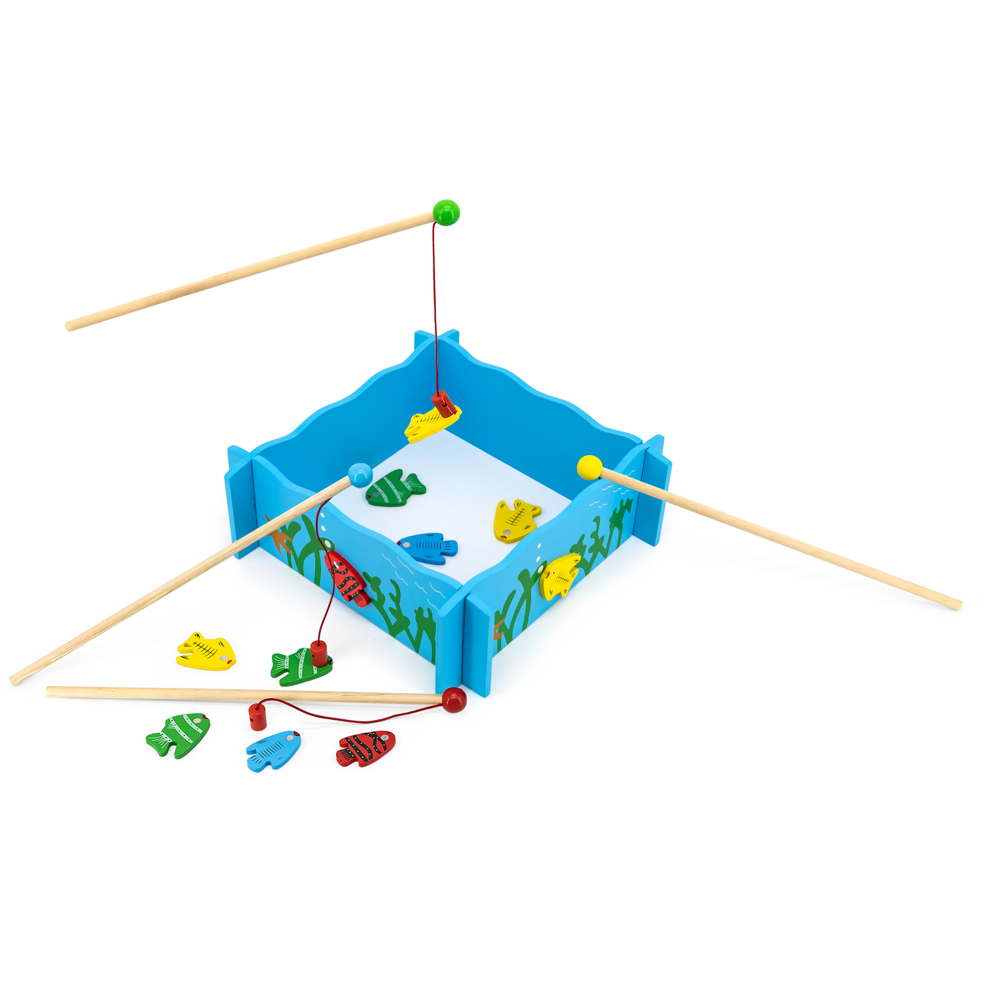 لعبة صيد خشبية من فيجا، لعبة مونتيسوري مغناطيسية بأربعة قضبان وأسماك مرقمة، تُنمّي المهارات الحركية الدقيقة والتعرف المبكر على الأرقام، لعبة تعليمية صديقة للبيئة وغير سامة، للأعمار من 18 شهرًا فما فوق