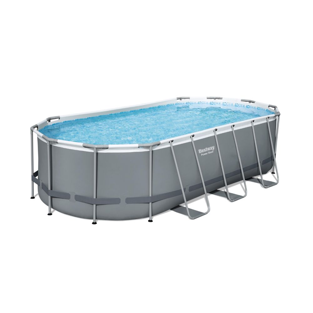 Bestway Powersteel Oval Frame Swimming Pool Set 5.49m x 2.74m x 1.22m – Adult 14+