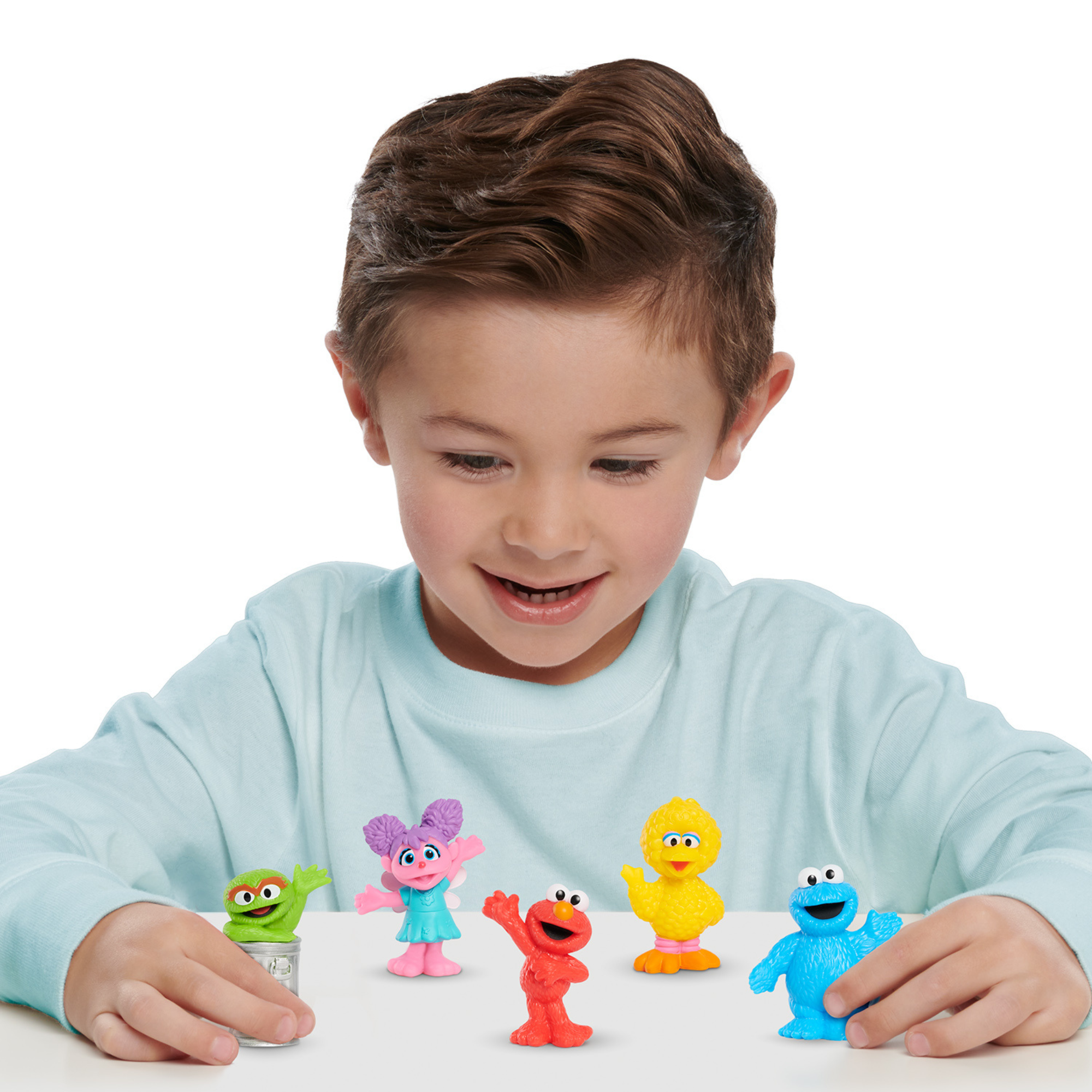مجموعة من 5 شخصيات صغيرة من شارع سمسم، ألعاب قابلة للتجميع مقاس 7.62 سم، تتضمن إلمو، كوكيز مونستر، بيج بيرد، أوسكار ذا جروش، وأبي كاداببي، مرخصة رسميًا من جاست بلاي للأطفال من عمر سنتين فما فوق