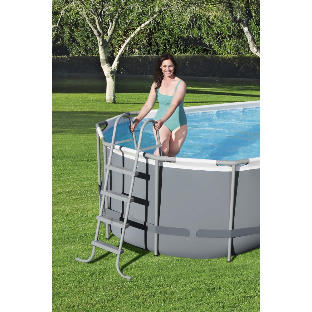 Bestway Powersteel Oval Frame Swimming Pool Set 5.49m x 2.74m x 1.22m – Adult 14+