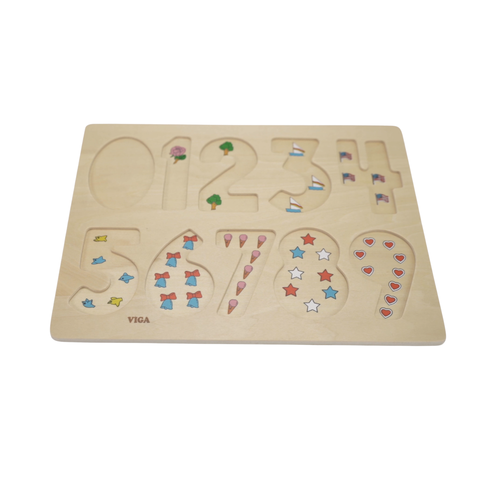 لعبة فيجا الخشبية مونتيسوري، ألغاز من 10 قطع، أرقام من 0 إلى 9، تُنمّي المهارات الحسية والإدراكية والحركية الدقيقة، غير سامة وصديقة للبيئة، مناسبة للأولاد والبنات من سن 3 سنوات فما فوق.