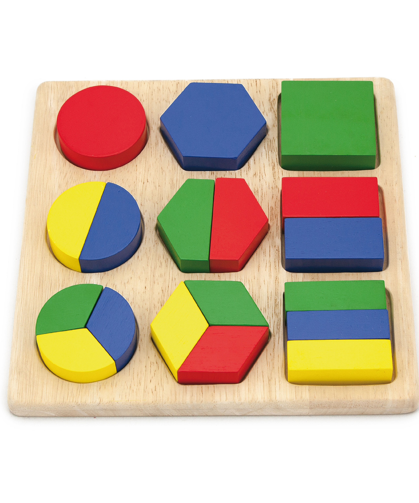 أشكال فيجا، 18 قطعة أحجية هندسية، لعبة مونتيسوري خشبية، تنمي المهارات الحسية والإدراكية والحركية الدقيقة، لعبة تعليمية للأطفال غير سامة وصديقة للبيئة، مناسبة للأطفال من سن 12 شهرًا فما فوق