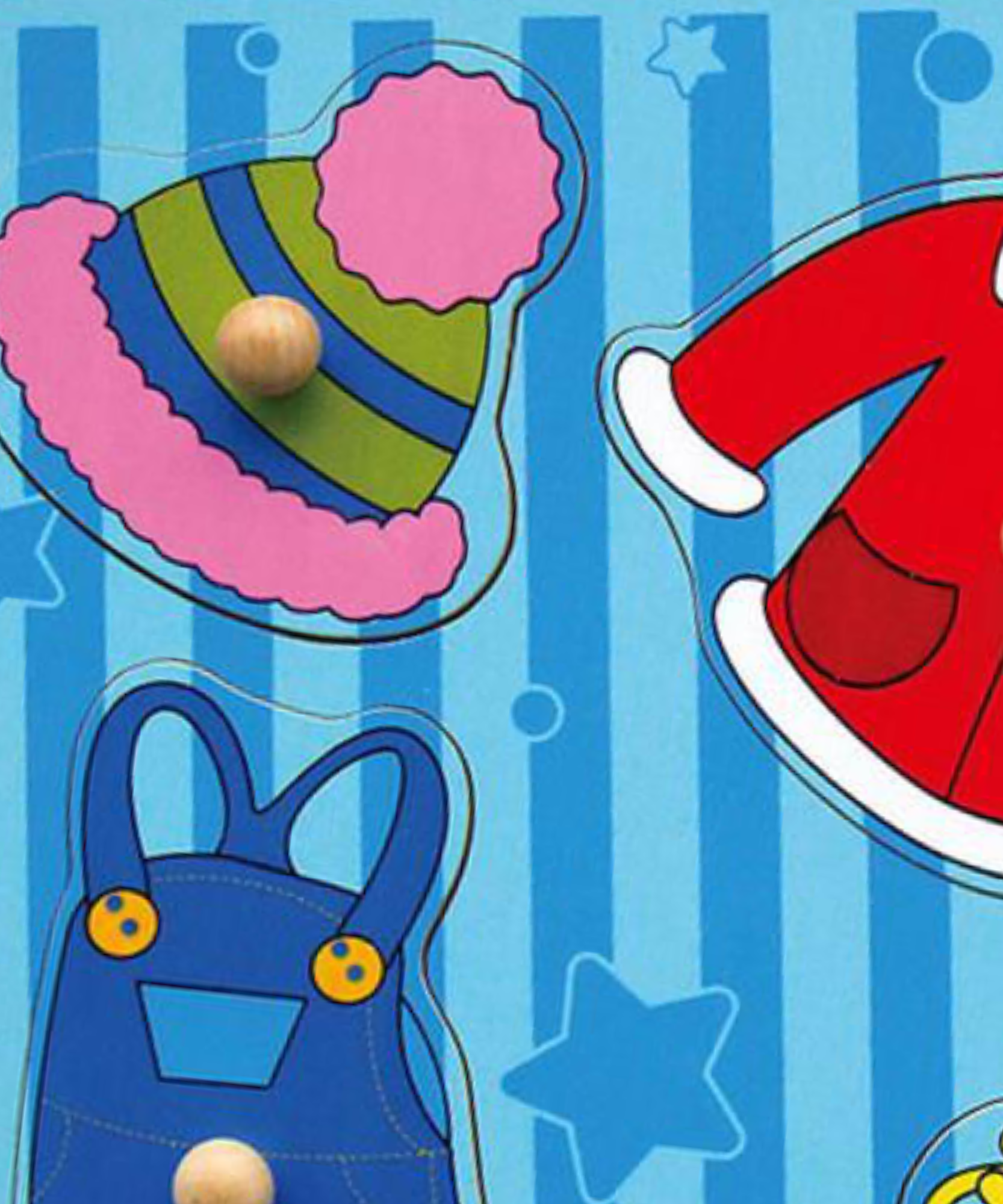 فساتين فيجا، أحجية بمقابض من 4 قطع، لعبة مونتيسوري الخشبية، تنمي المهارات الحسية والإدراكية والحركية الدقيقة، لعبة تعليمية للأطفال غير سامة وصديقة للبيئة، مناسبة للأولاد والبنات من سن 12 شهرًا فما فوق