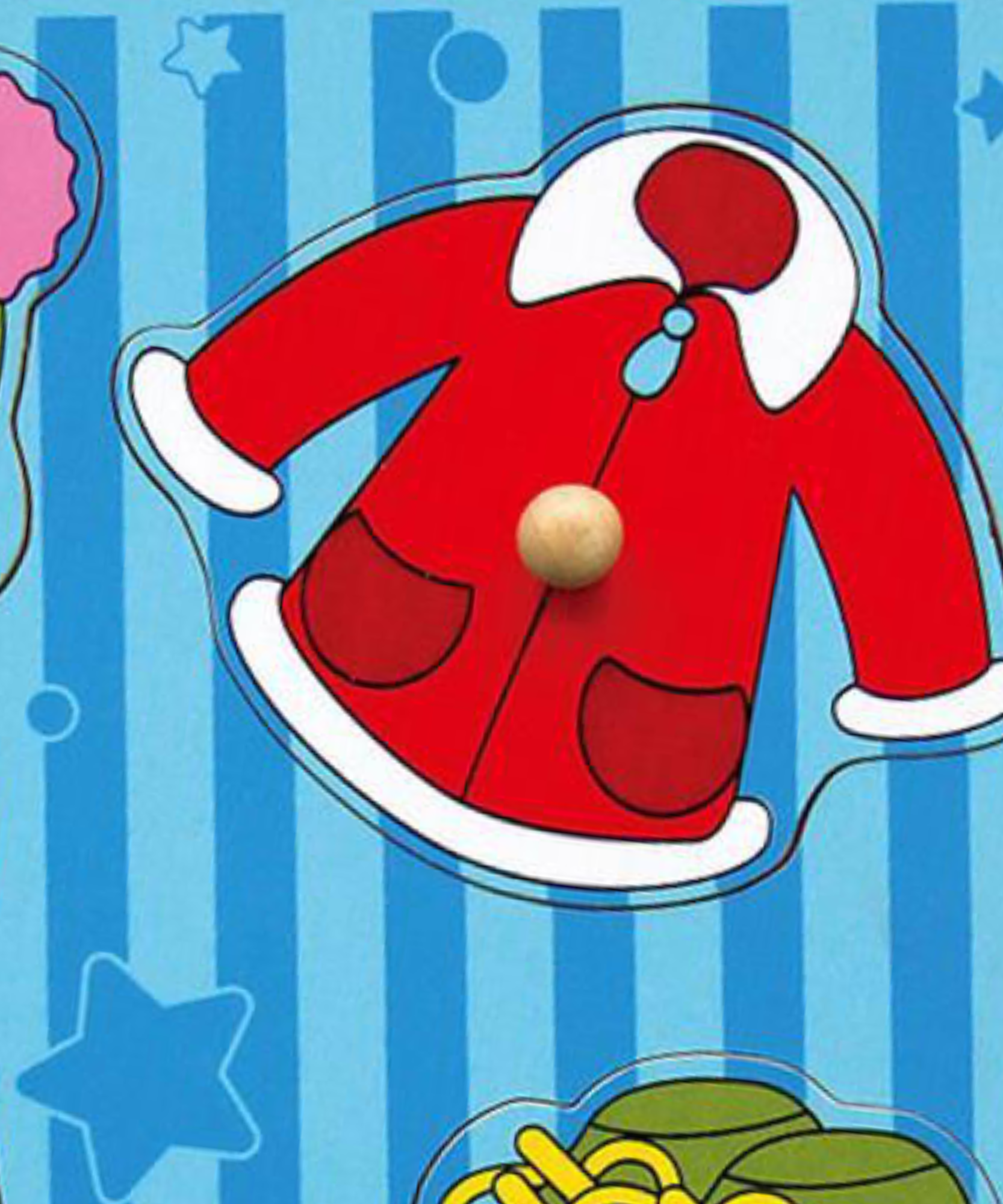 فساتين فيجا، أحجية بمقابض من 4 قطع، لعبة مونتيسوري الخشبية، تنمي المهارات الحسية والإدراكية والحركية الدقيقة، لعبة تعليمية للأطفال غير سامة وصديقة للبيئة، مناسبة للأولاد والبنات من سن 12 شهرًا فما فوق