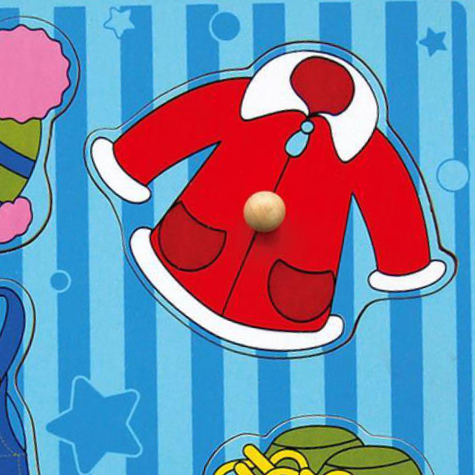 فساتين فيجا، أحجية بمقابض من 4 قطع، لعبة مونتيسوري الخشبية، تنمي المهارات الحسية والإدراكية والحركية الدقيقة، لعبة تعليمية للأطفال غير سامة وصديقة للبيئة، مناسبة للأولاد والبنات من سن 12 شهرًا فما فوق