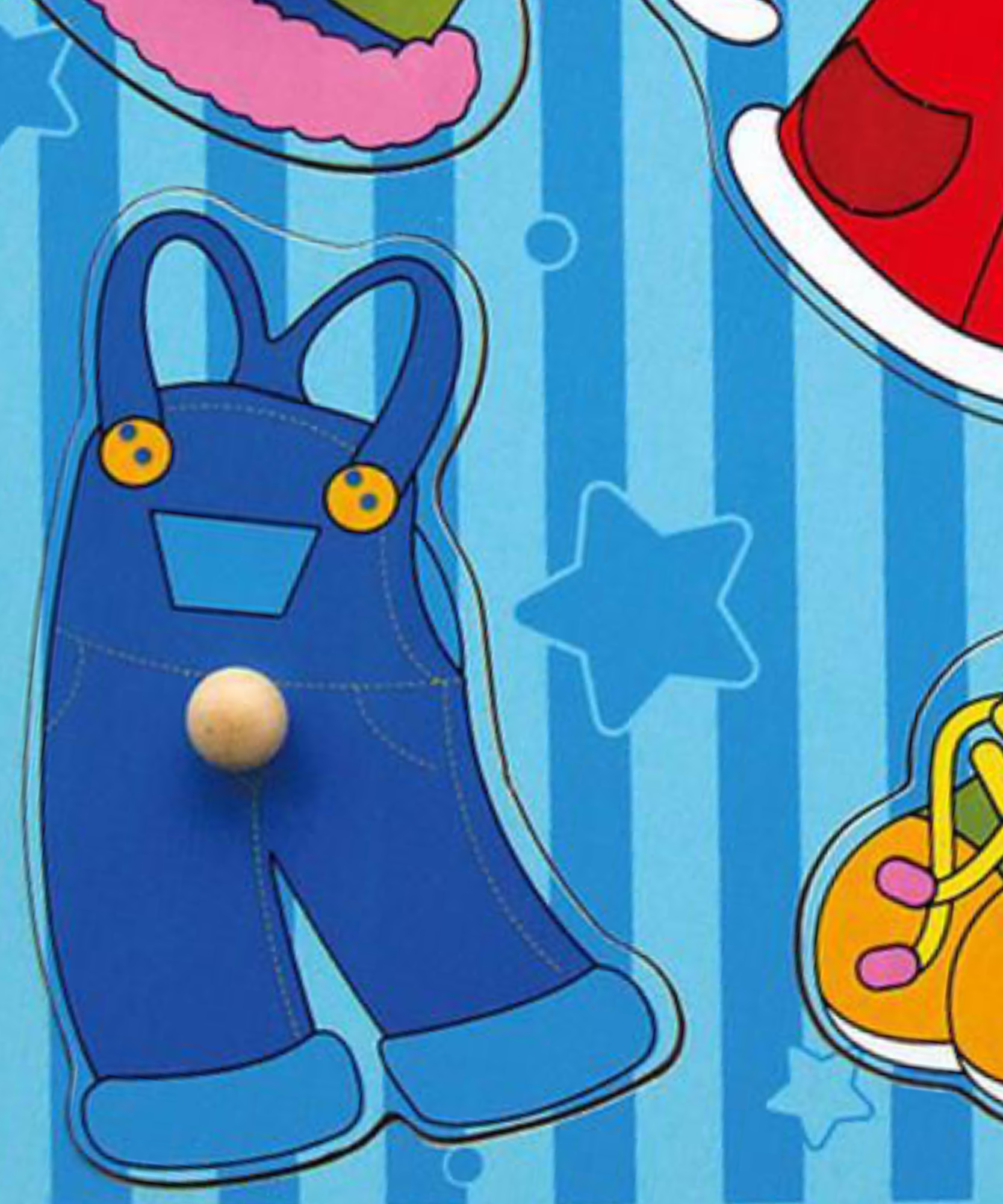 فساتين فيجا، أحجية بمقابض من 4 قطع، لعبة مونتيسوري الخشبية، تنمي المهارات الحسية والإدراكية والحركية الدقيقة، لعبة تعليمية للأطفال غير سامة وصديقة للبيئة، مناسبة للأولاد والبنات من سن 12 شهرًا فما فوق