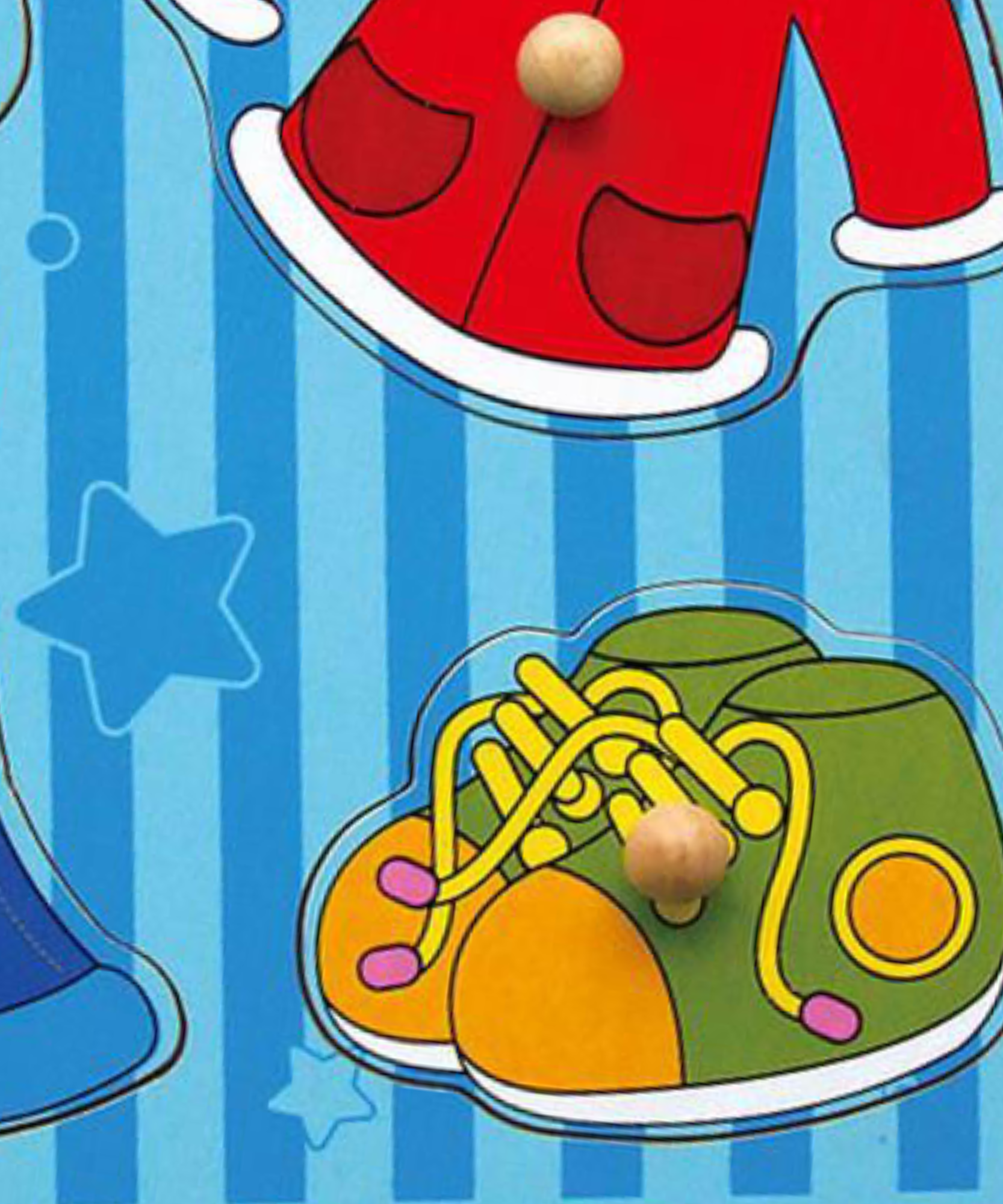 فساتين فيجا، أحجية بمقابض من 4 قطع، لعبة مونتيسوري الخشبية، تنمي المهارات الحسية والإدراكية والحركية الدقيقة، لعبة تعليمية للأطفال غير سامة وصديقة للبيئة، مناسبة للأولاد والبنات من سن 12 شهرًا فما فوق