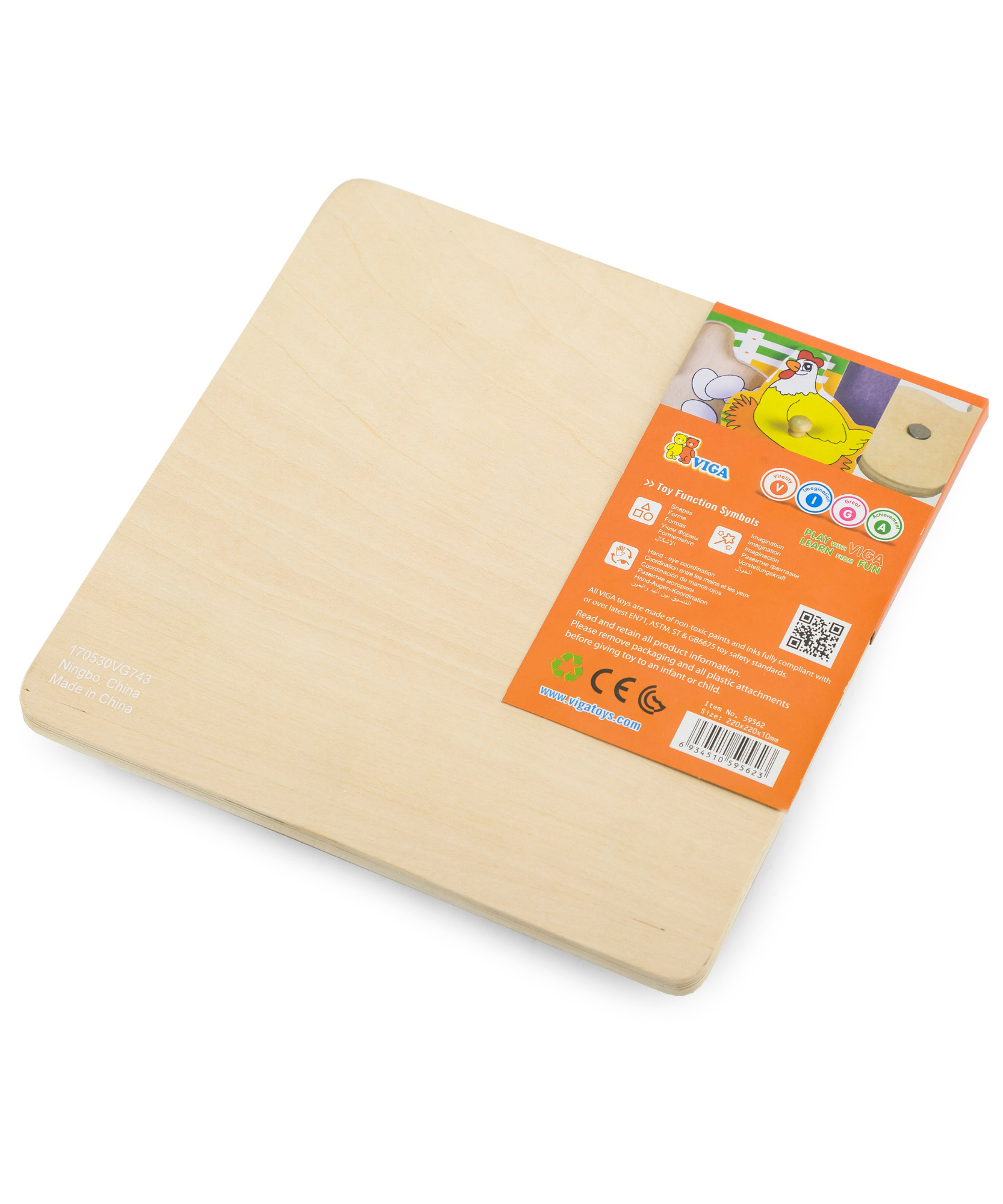 لعبة أحجية حيوانات المزرعة من فيجا، مكونة من 4 قطع، لعبة مونتيسوري الخشبية، تُنمّي المهارات الحسية والإدراكية والحركية الدقيقة، لعبة تعليمية للأطفال غير سامة وصديقة للبيئة، مناسبة للأولاد والبنات من عمر 12 شهرًا فما فوق