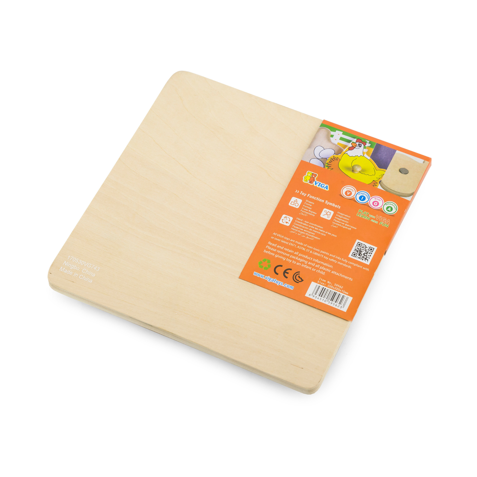 لعبة أحجية حيوانات المزرعة من فيجا، مكونة من 4 قطع، لعبة مونتيسوري الخشبية، تُنمّي المهارات الحسية والإدراكية والحركية الدقيقة، لعبة تعليمية للأطفال غير سامة وصديقة للبيئة، مناسبة للأولاد والبنات من عمر 12 شهرًا فما فوق