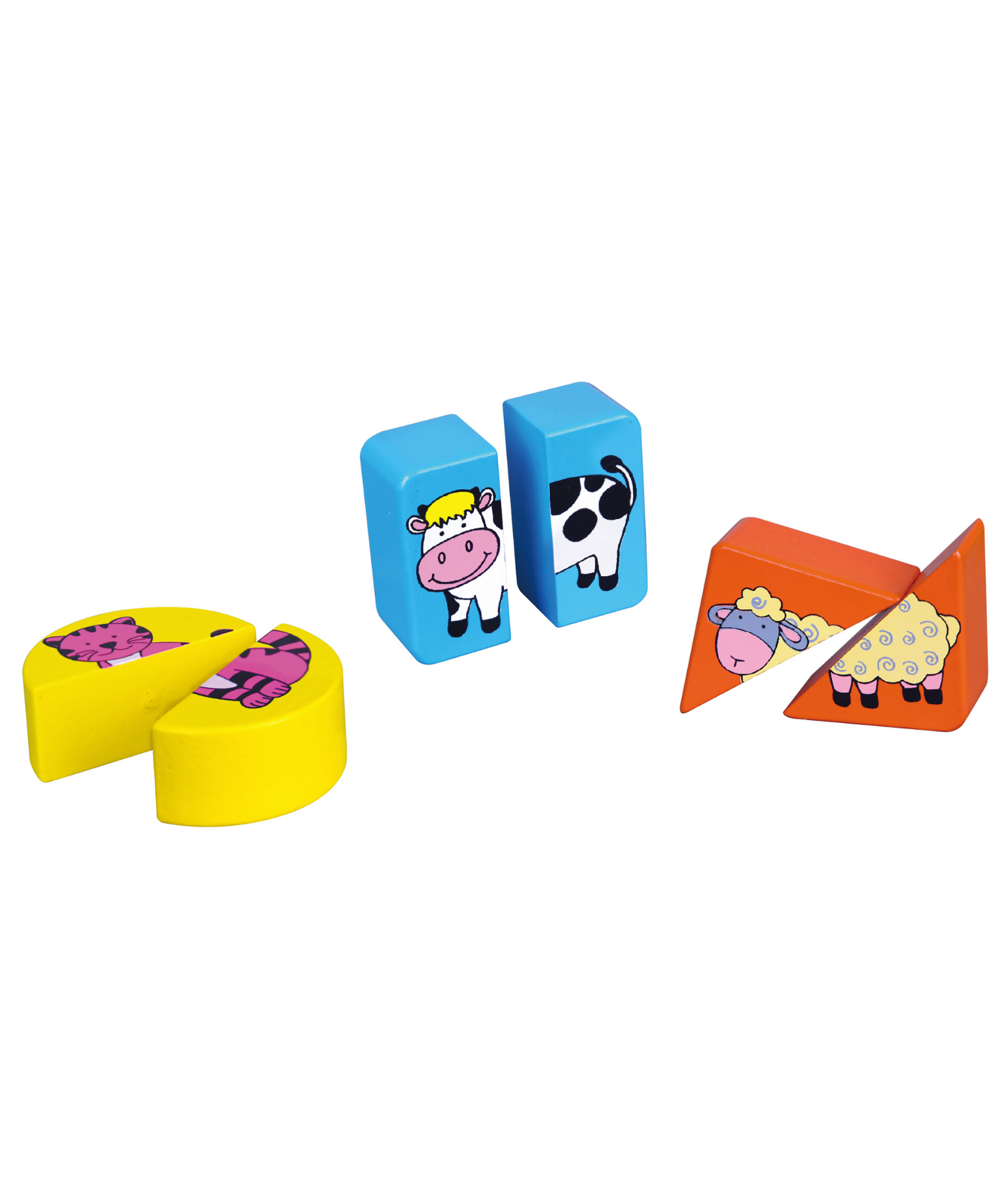 لعبة أحجية مكعبات هندسية من فيجا فارم أنيملز، مكونة من 18 قطعة، لعبة مونتيسوري خشبية، تُنمّي المهارات الحسية والإدراكية والحركية الدقيقة، غير سامة وصديقة للبيئة، مناسبة للأطفال من سن 18 شهرًا فما فوق